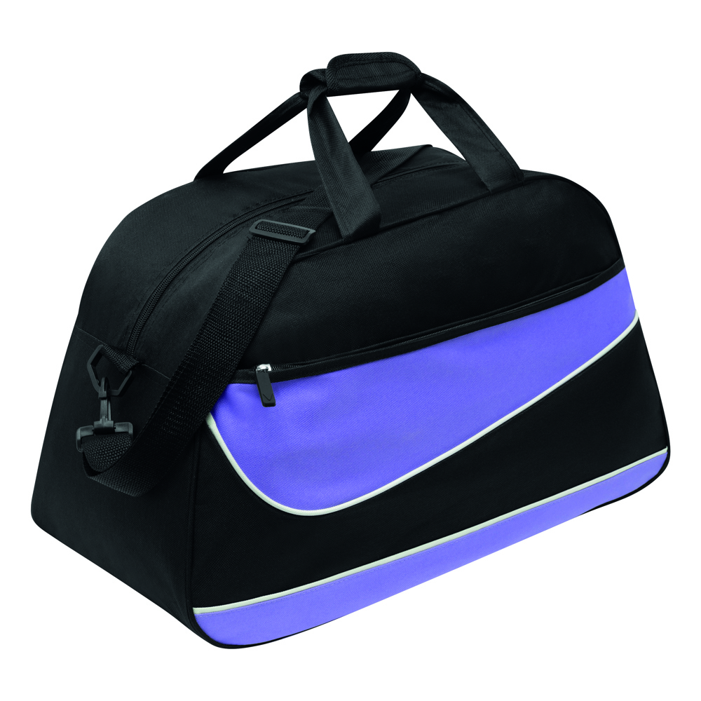 PEP - 600D Polyester sporttas - paars, zwart
