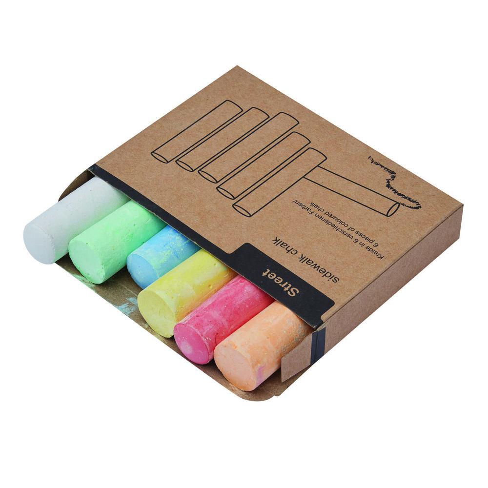 6 delig set met stoepkrijt STREET