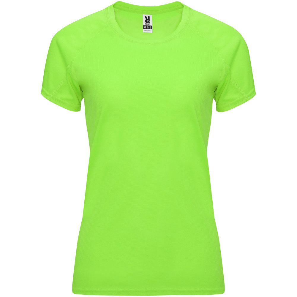 Bahrain 135 g/m² sportshirt met korte mouwen voor dames - Fluor groen