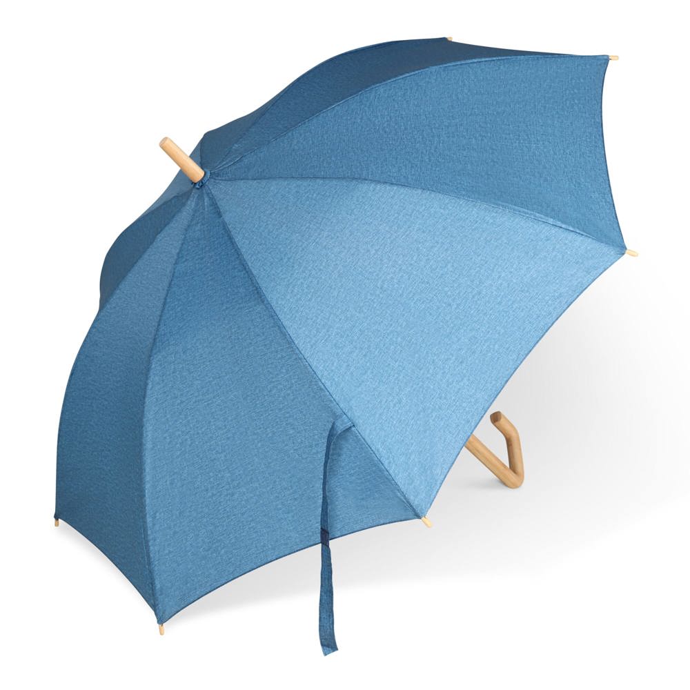Stok paraplu 23” R-PET auto open - donkerblauw